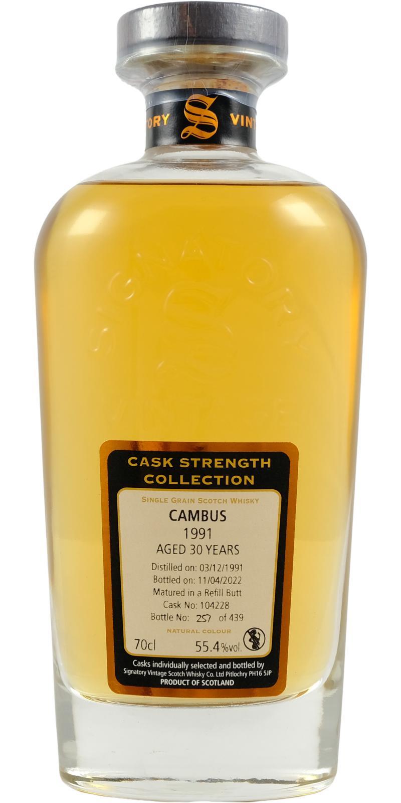 Cambus 1991 SV  Cask Strength Collection