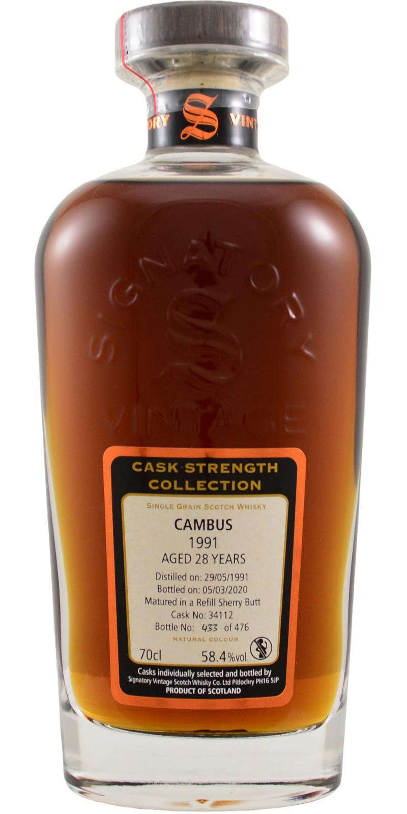 Cambus 1991 SV  Cask Strength Collection