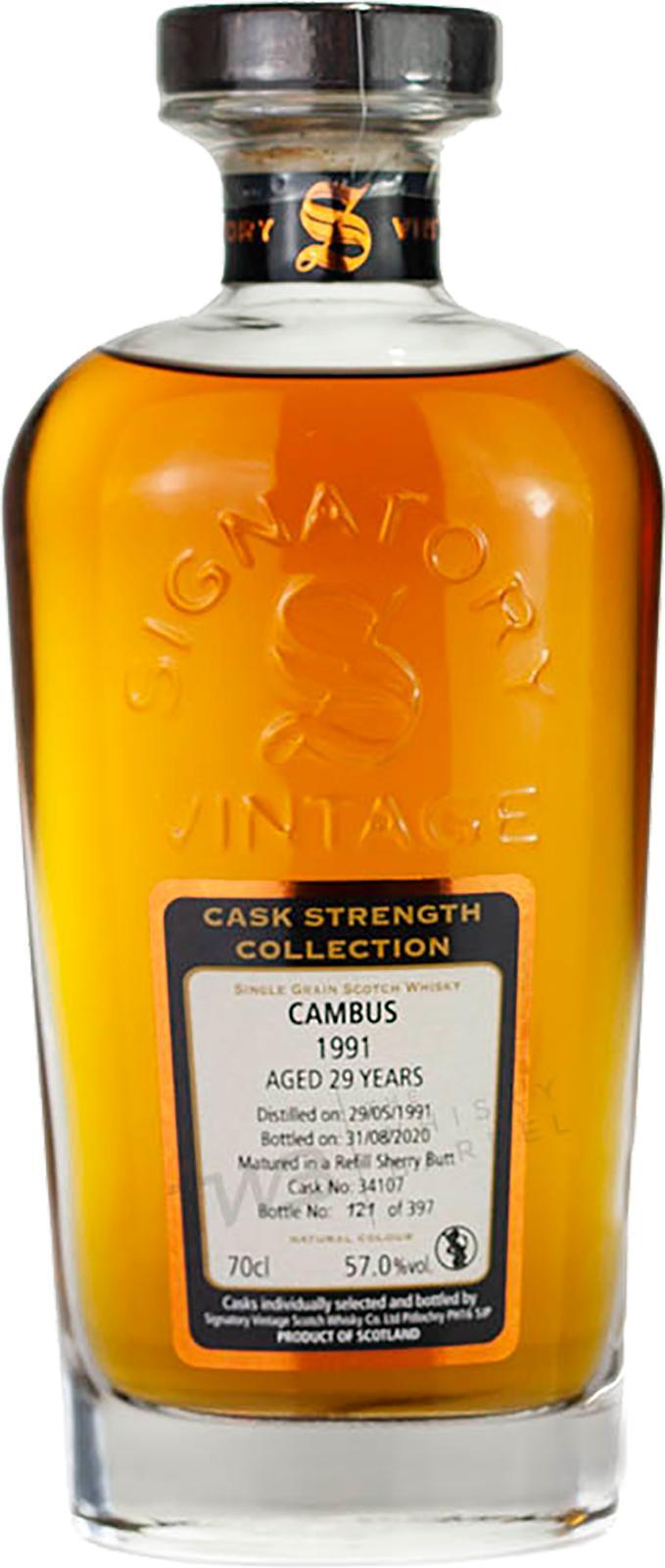 Cambus 1991 SV  Cask Strength Collection