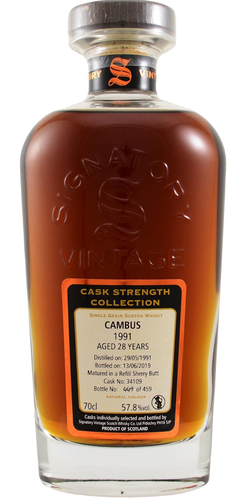 Cambus 1991 SV  Cask Strength Collection