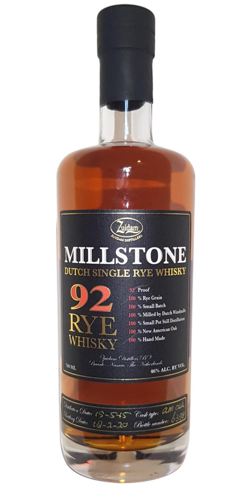 Millstone 2015  92 Rye Whisky