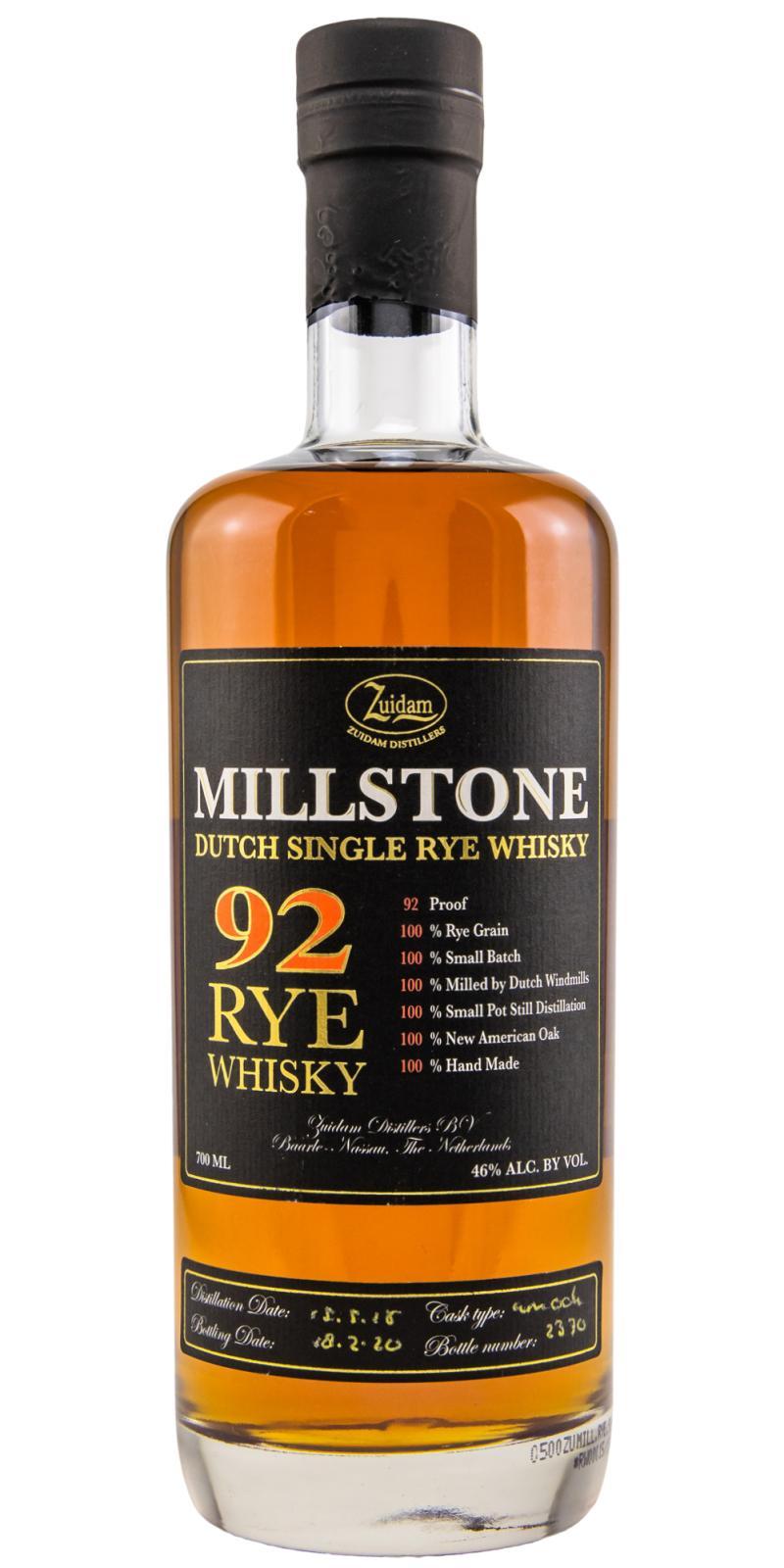 Millstone 2016  92 Rye Whisky