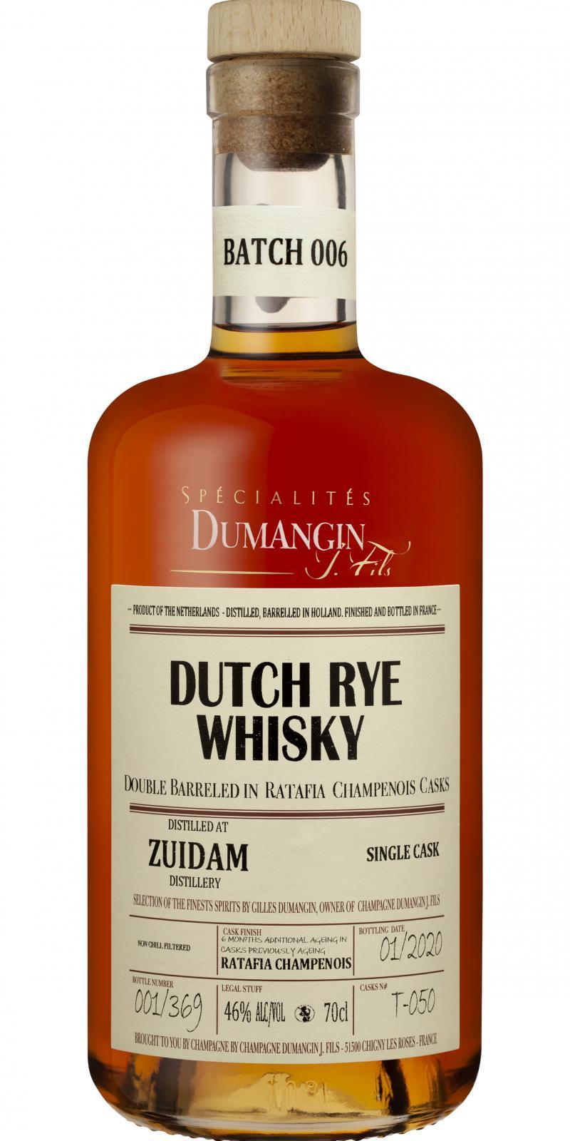 Zuidam Dutch Rye Whisky CDJF