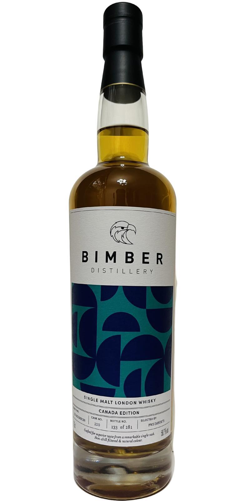 Bimber Single Malt London Whisky Canada Edition