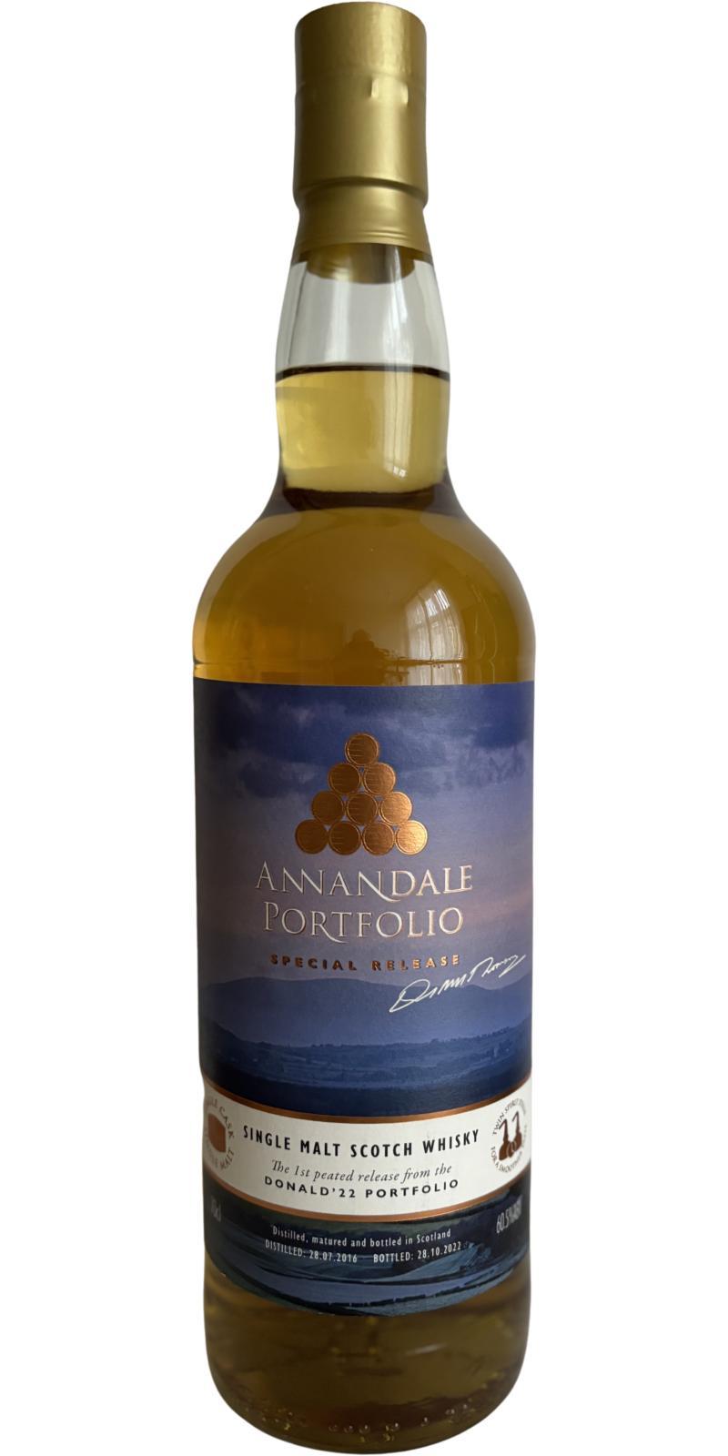 Annandale 2016  1st peated release from the Donald'22 portfolio
