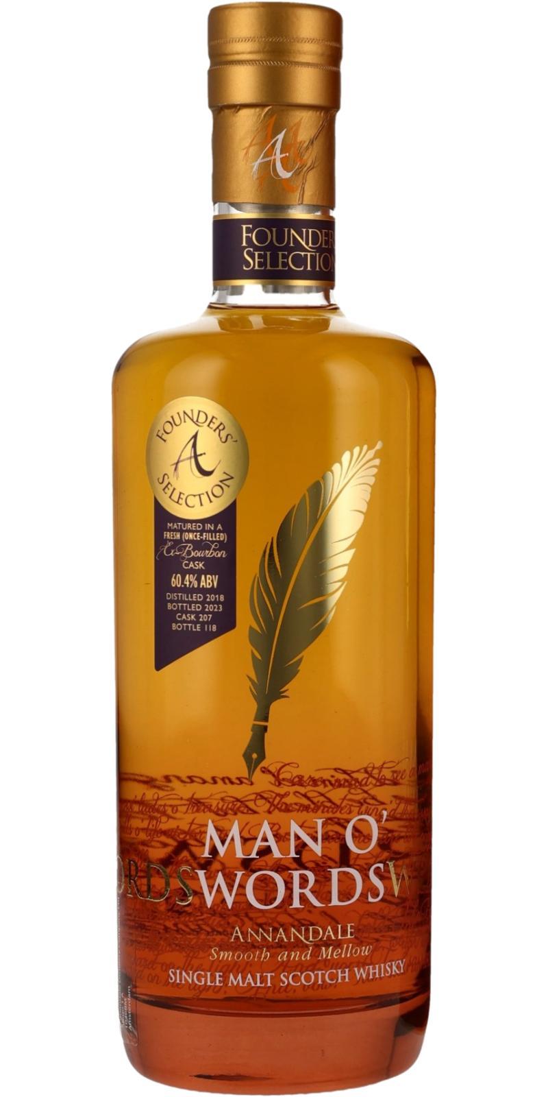 Annandale 2018  Man O' Words - Founders' Selection