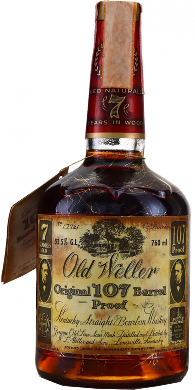 Old Weller 07-year-old  Original 107 Barrel Proof