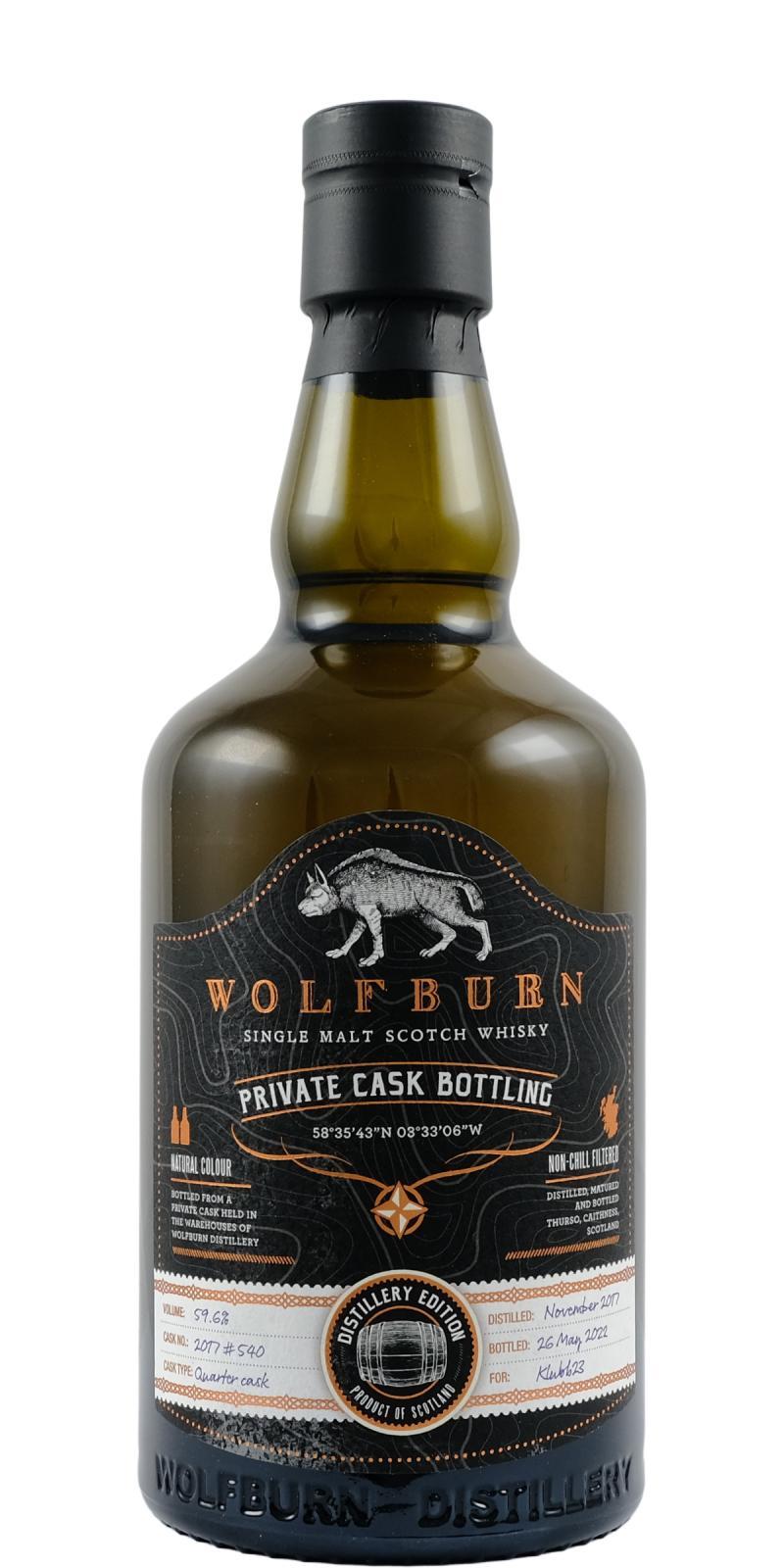 Wolfburn 2017 Private Cask Bottling