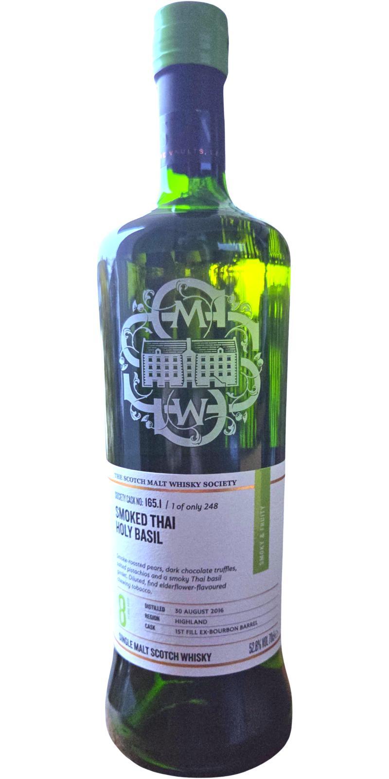 Wolfburn 2016 SMWS 165.1 Smoked Thai holy basil