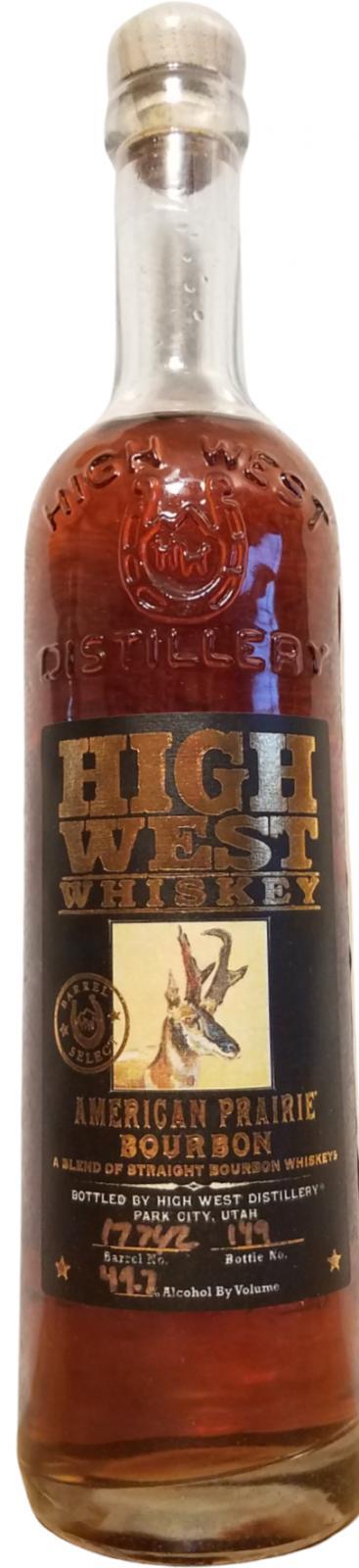 High West American Prairie Bourbon  A Blend Of Straight Bourbon Whiskeys