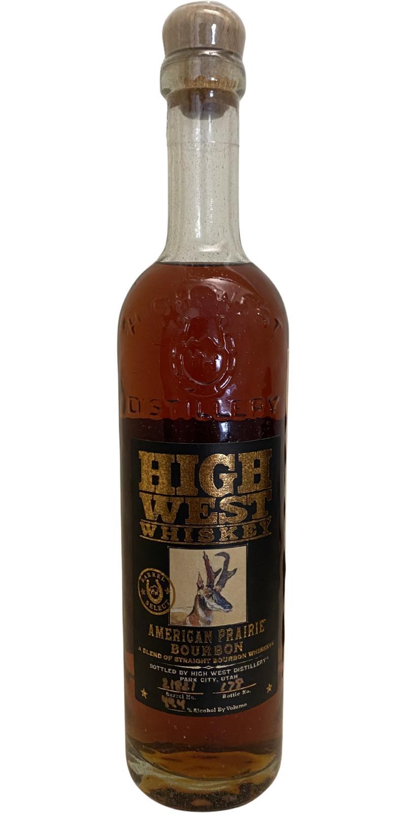 High West American Prairie Bourbon  Barrel Select