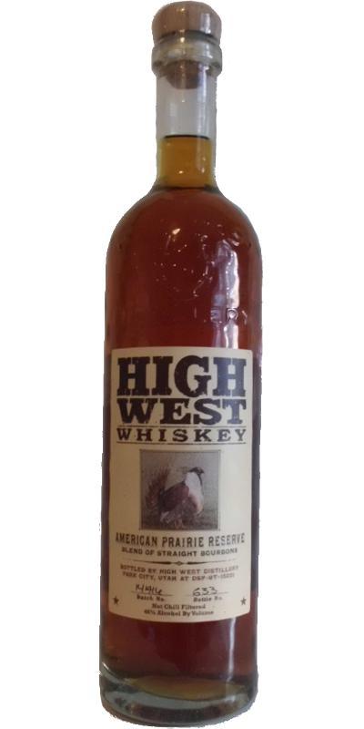 High West American Prairie Reserve  Blend of Straight Bourbons