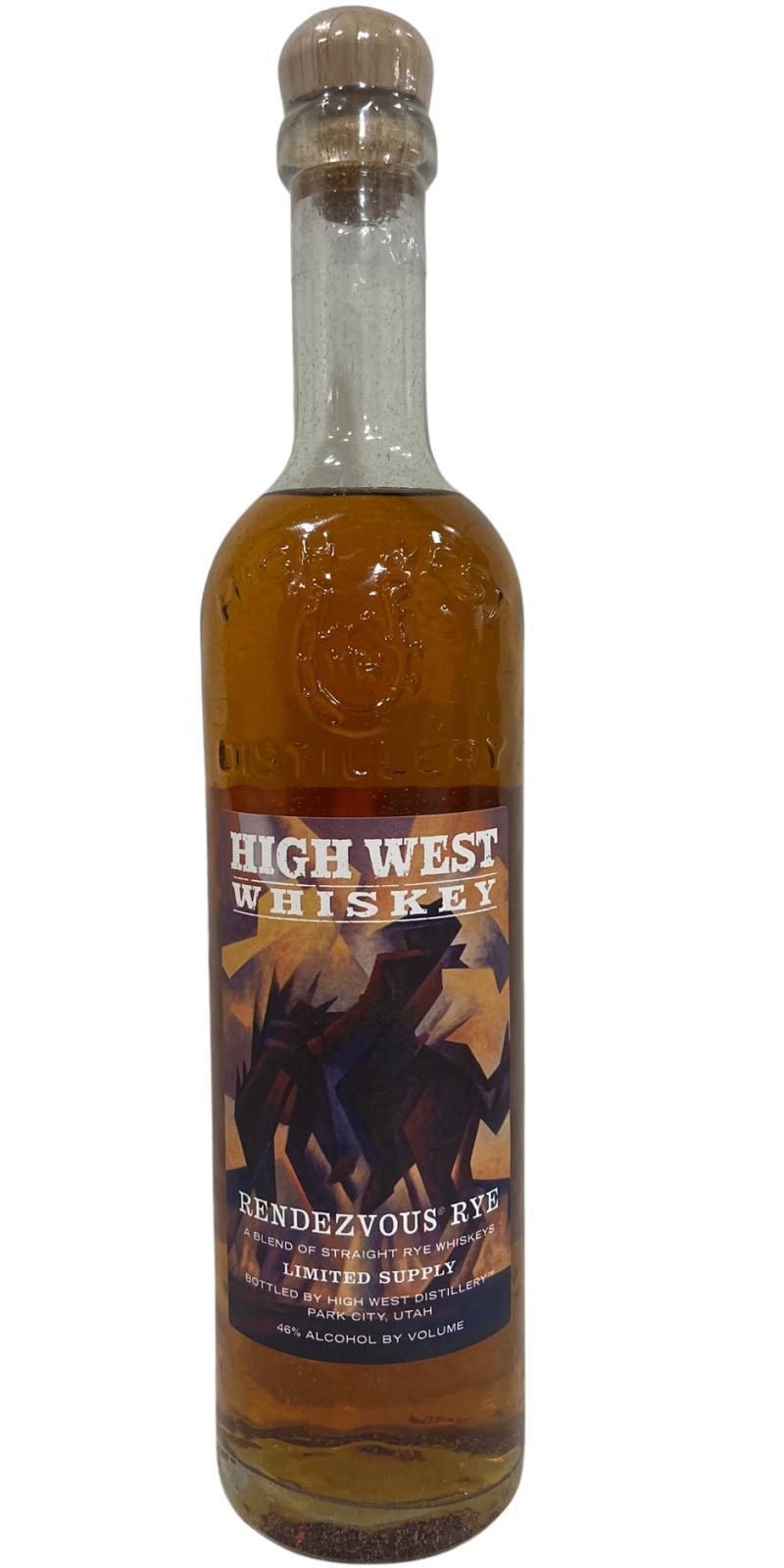 High West Rendevous Rye  Limited Supply