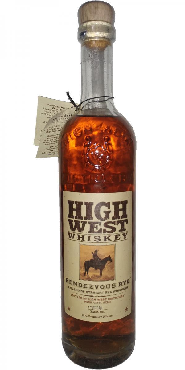 High West Rendezvous Rye