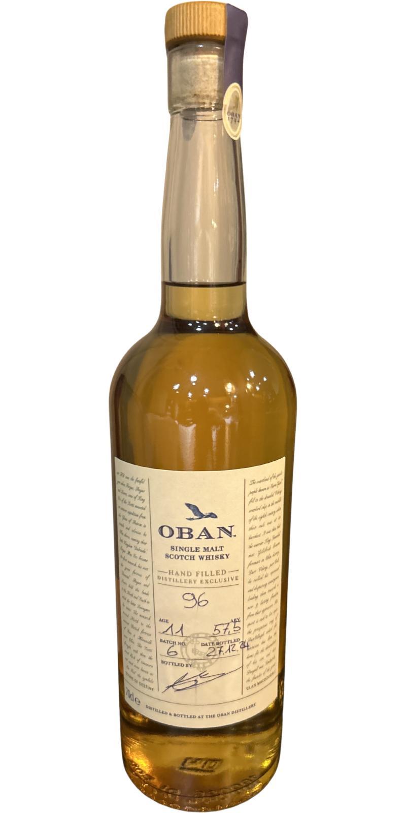 Oban 11-year-old  Hand Filled Distillery Exclusive