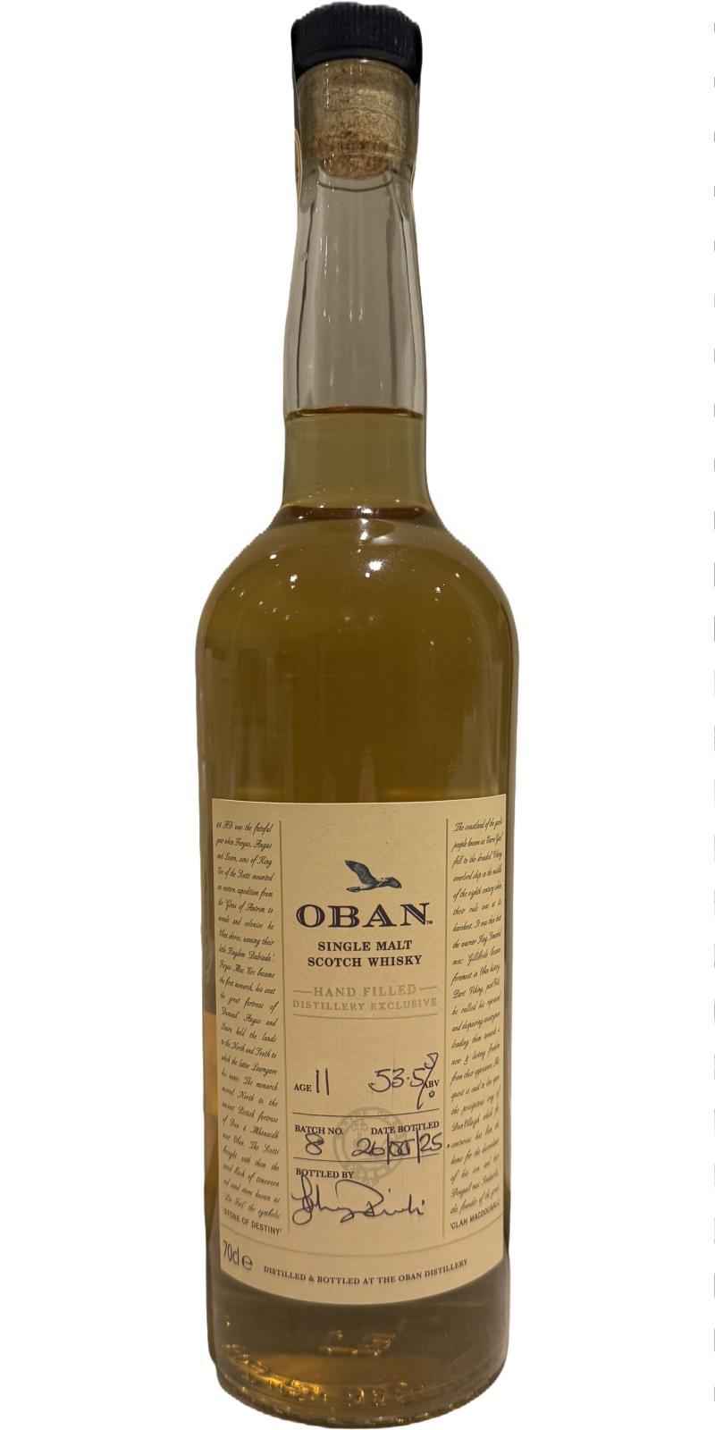 Oban 11-year-old  Hand Filled Distillery Exclusive