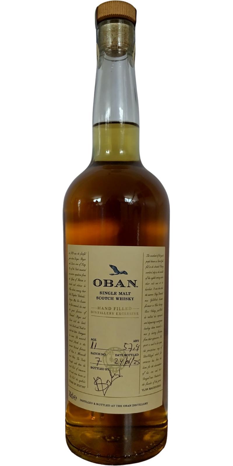 Oban 11-year-old  Hand Filled Distillery Exclusive