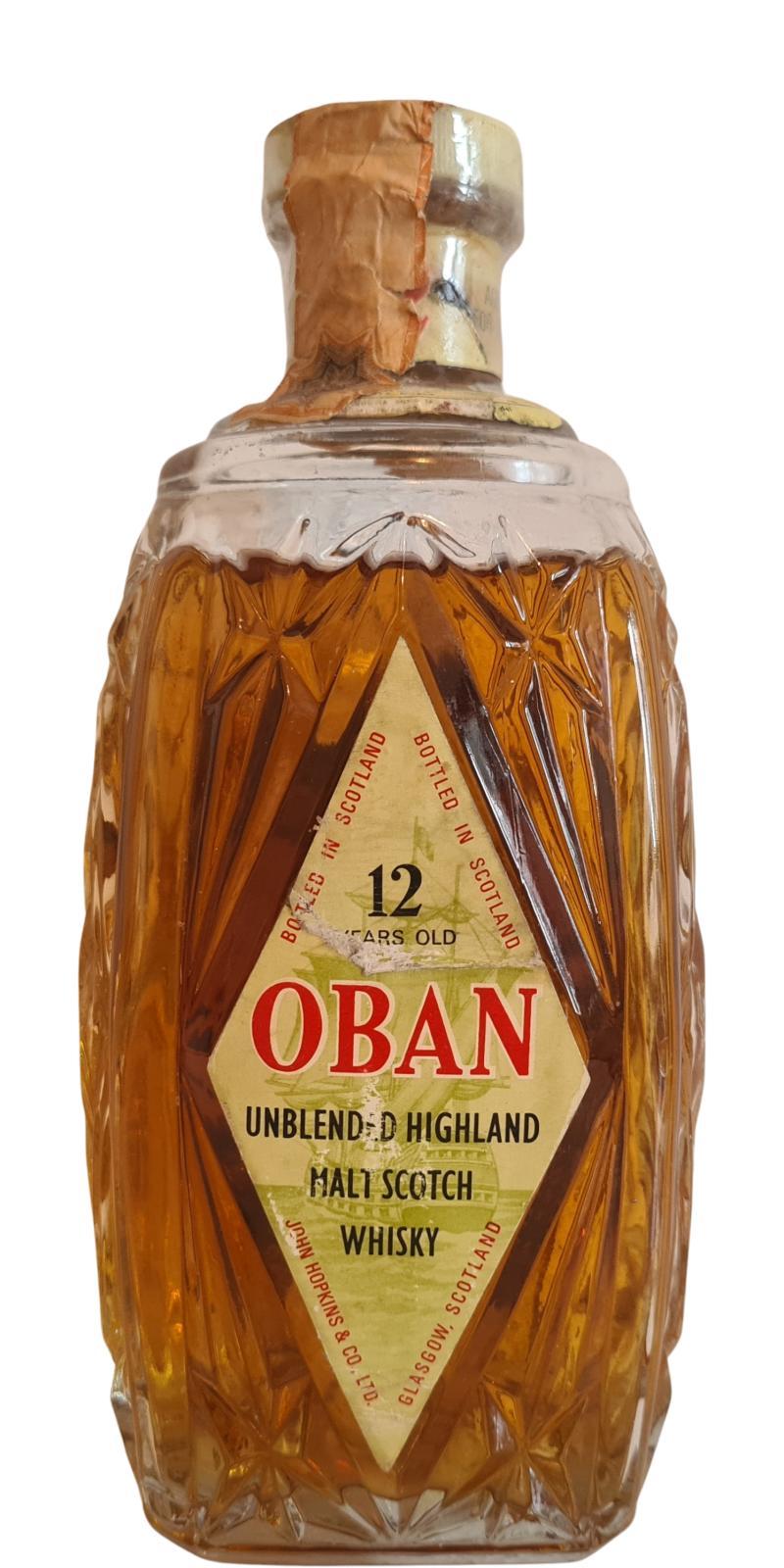 Oban 12-year-old  Unblended Highland Malt Scotch Whisky