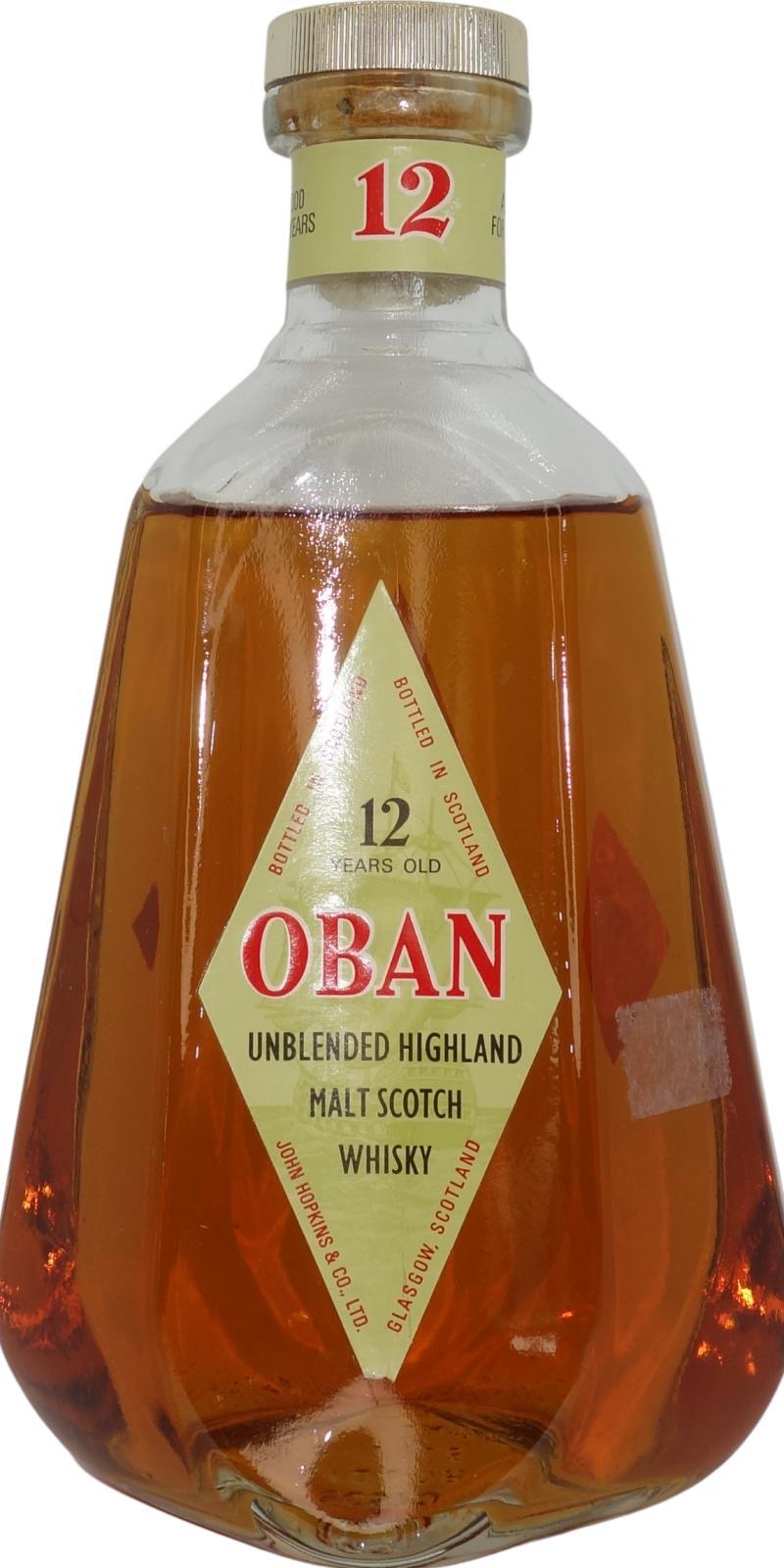 Oban 12-year-old  Unblended Highland Malt Scotch Whisky