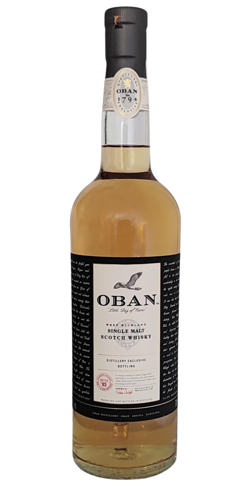 Oban Distillery Exclusive Bottling  Limited Release
