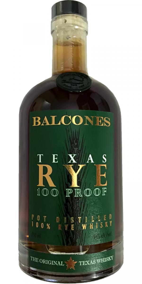 Balcones Texas Rye 100 Proof Pot Distilled - 100% Rye Whisky