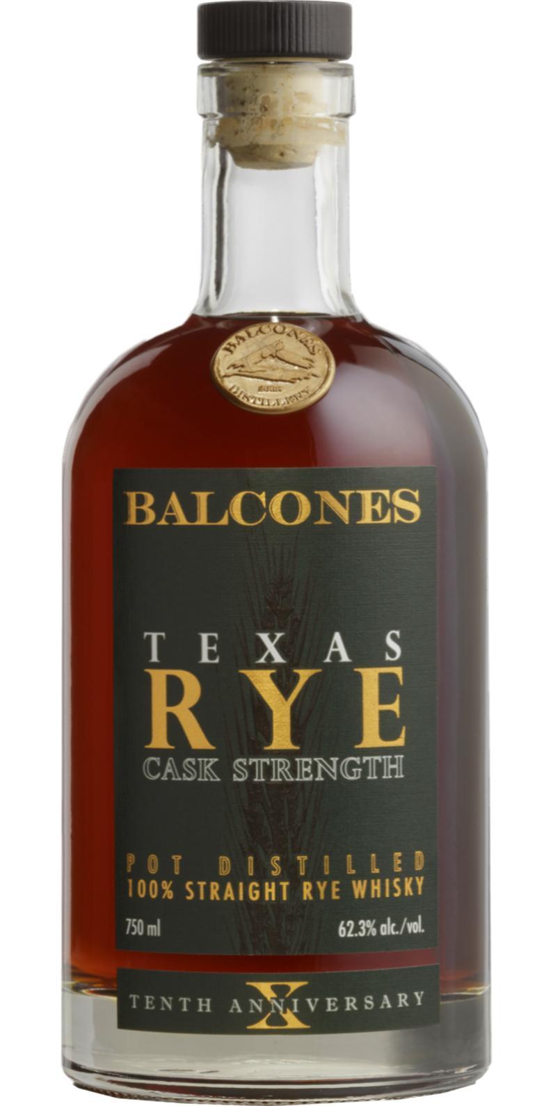 Balcones Texas Rye Cask Strength