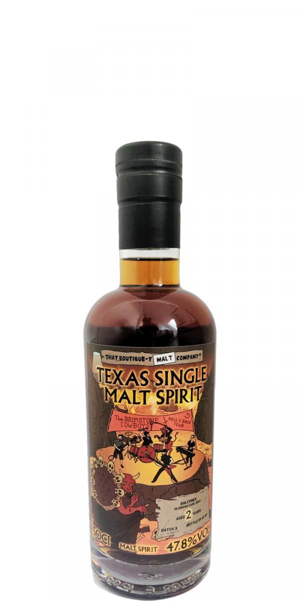 Balcones Batch 3 TBWC Texas Single Malt Spirit