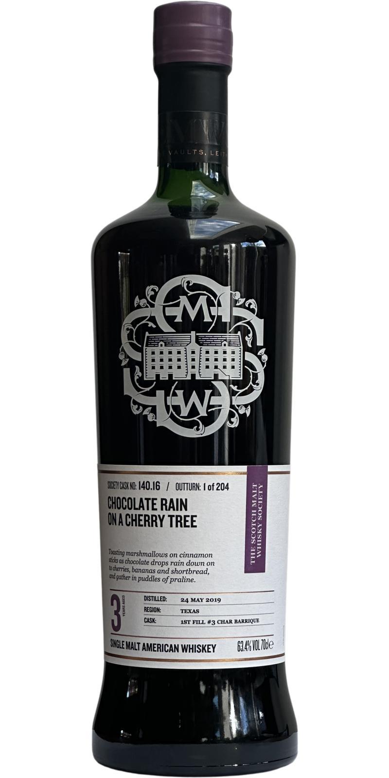 Balcones 2019 SMWS 140.16 Chocolate rain on a cherry tree