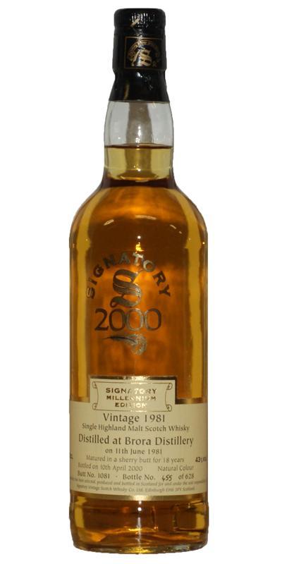 Brora 1981 SV Millennium Edition