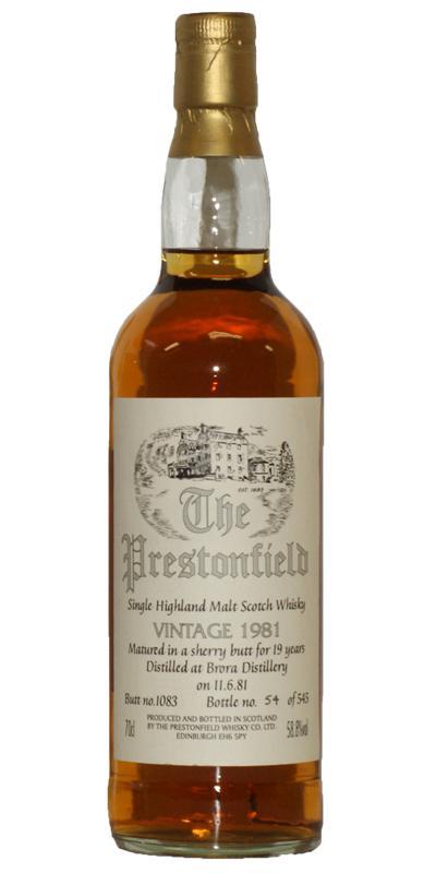 Brora 1981 SV The Prestonfield