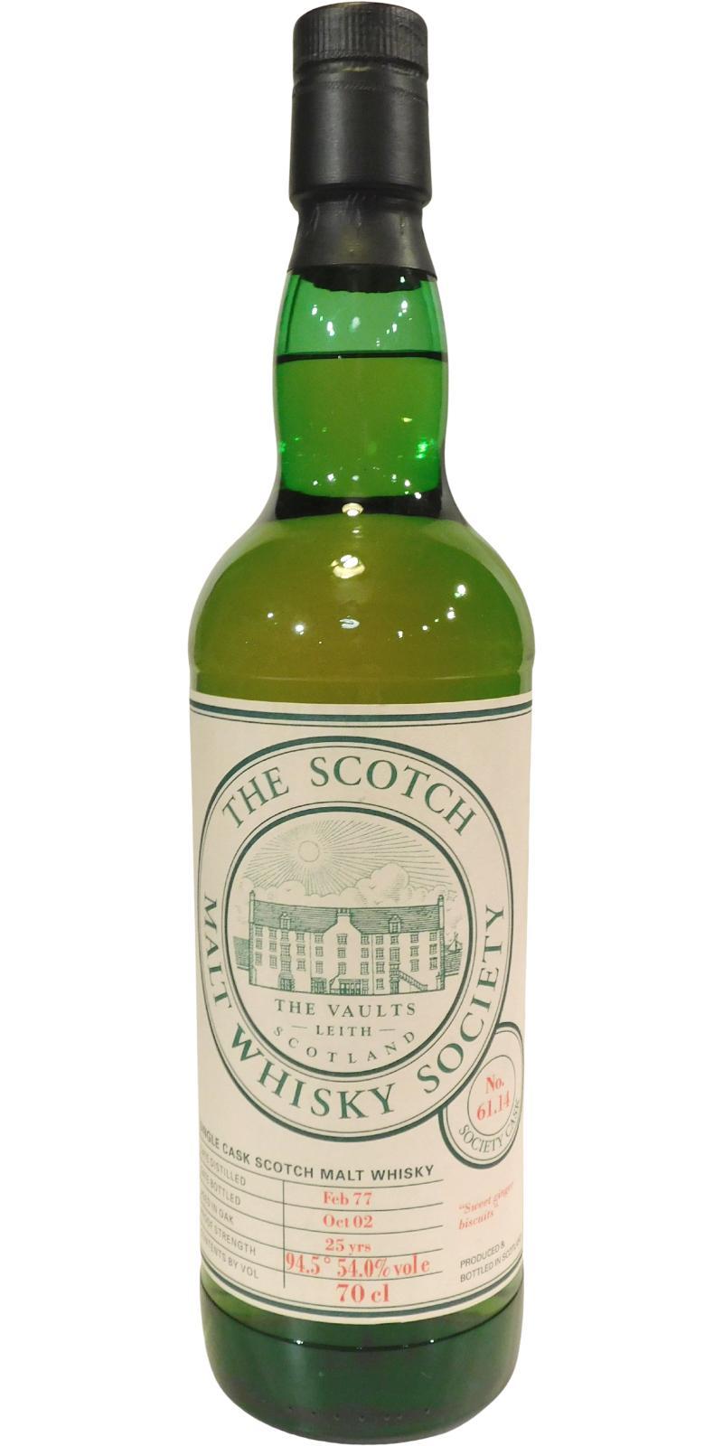 Brora 1977 SMWS 61.14 Sweet ginger biscuits