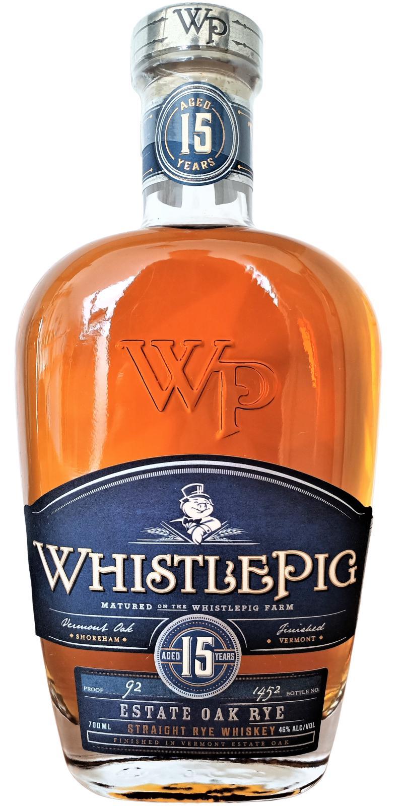 WhistlePig 15-year-old  Estate Oak Rye
