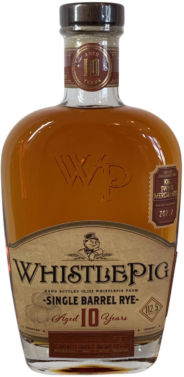 WhistlePig 10-year-old  Single Barrel