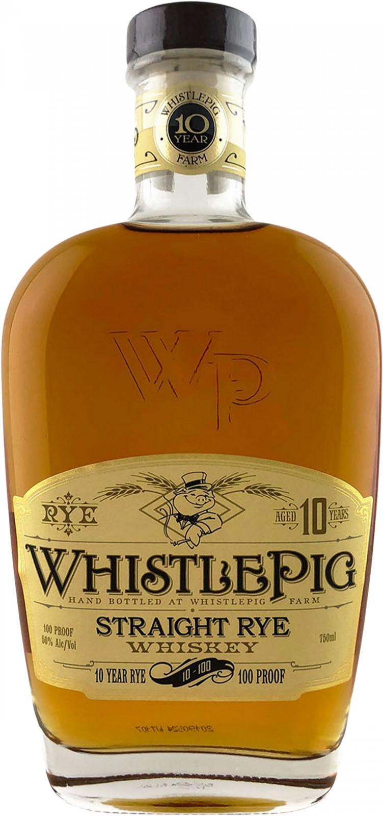 WhistlePig 10-year-old  Straight Rye Whiskey