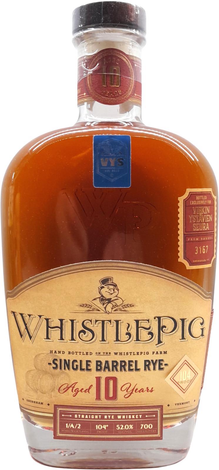 WhistlePig 10-year-old  Single Barrel