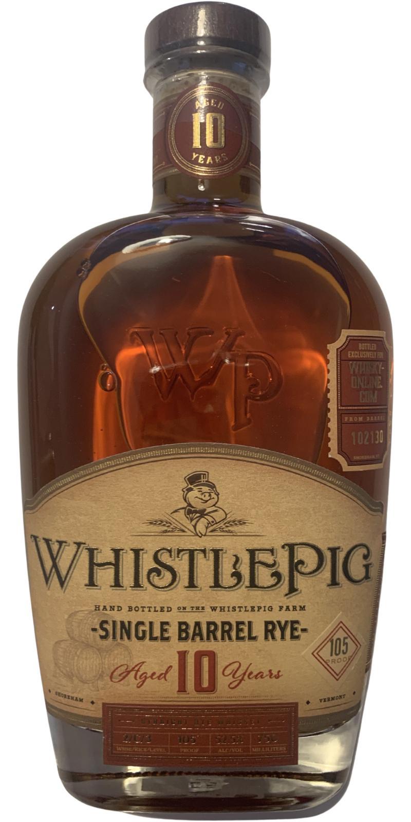 WhistlePig 10-year-old  Single Barrel