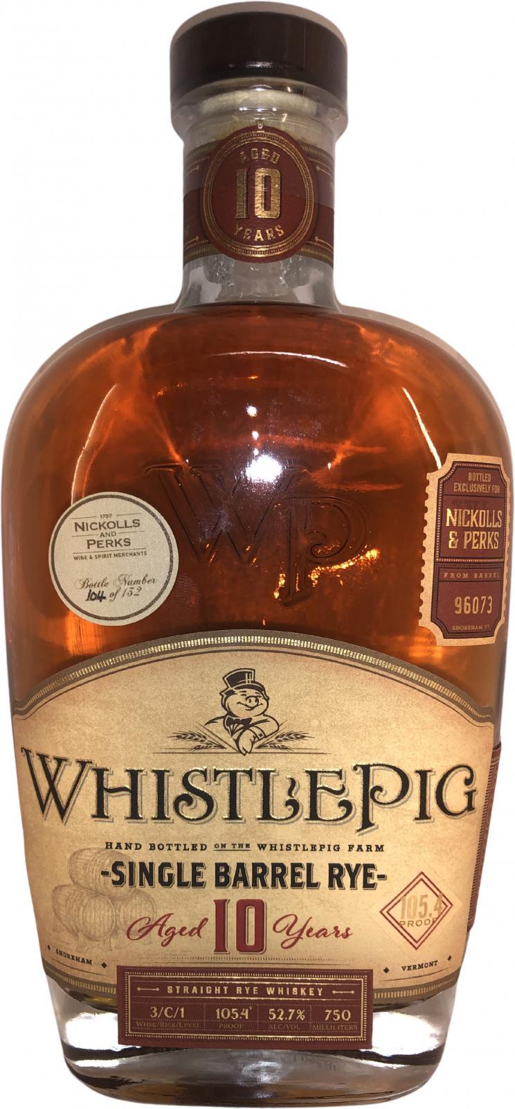 WhistlePig 10-year-old  Single Barrel