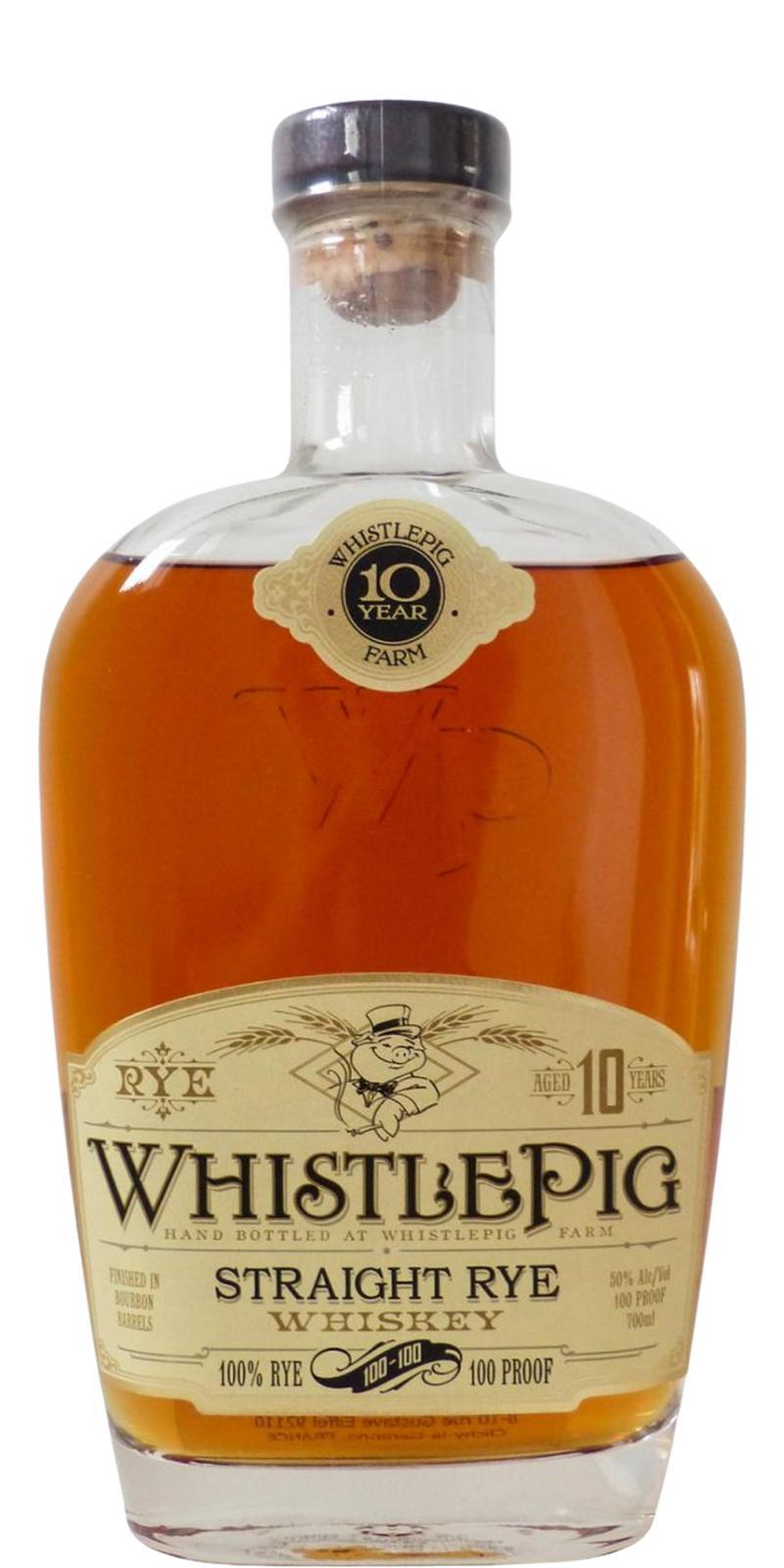 WhistlePig 10-year-old  Straight Rye Whiskey