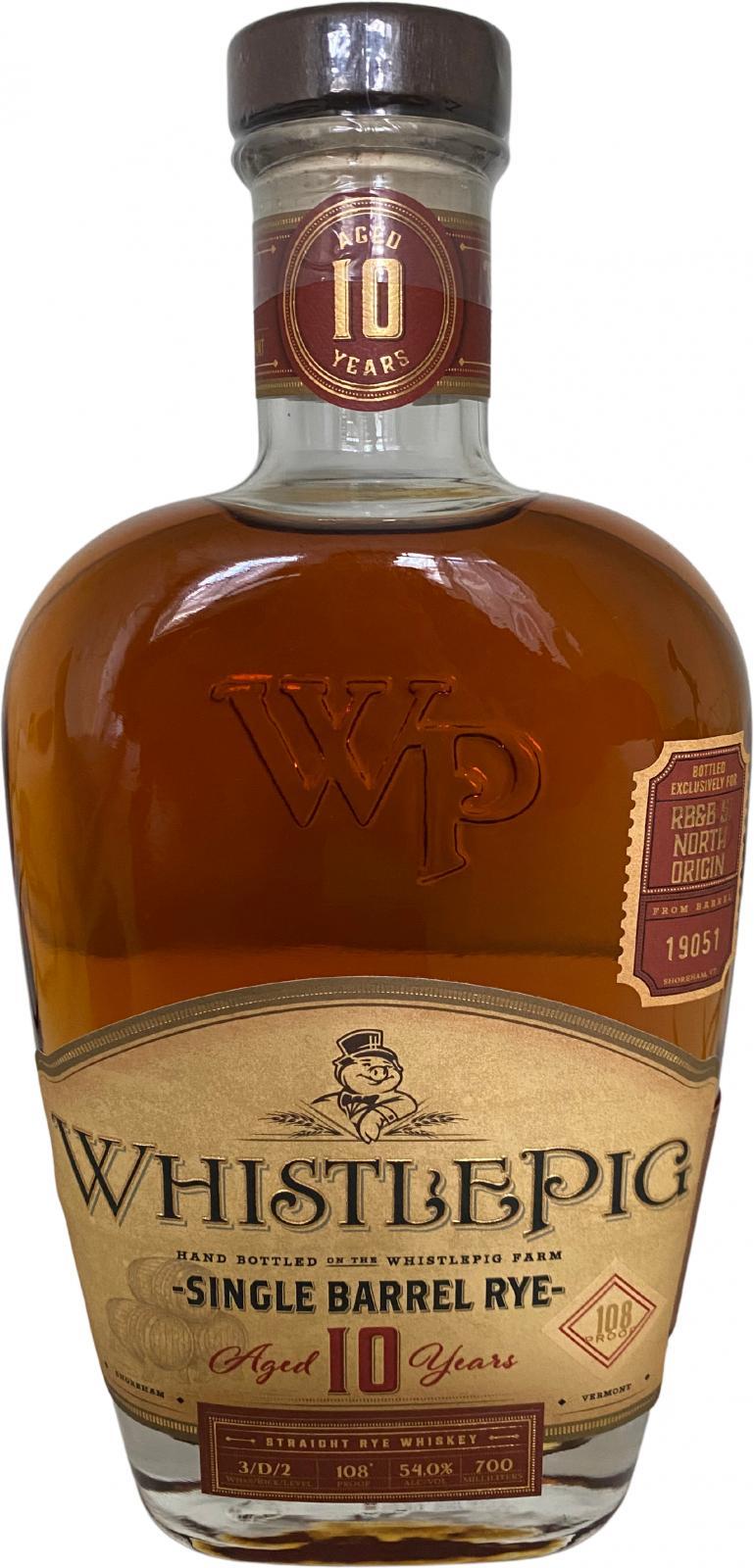 WhistlePig 10-year-old  Single Barrel Rye