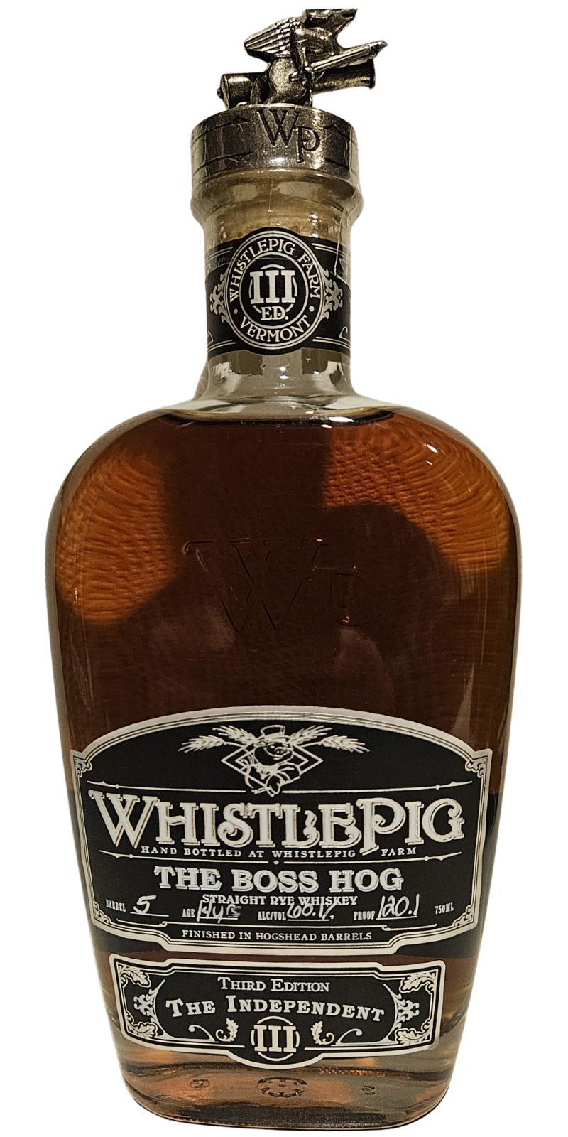 WhistlePig 14-year-old  Boss hog III The Independent