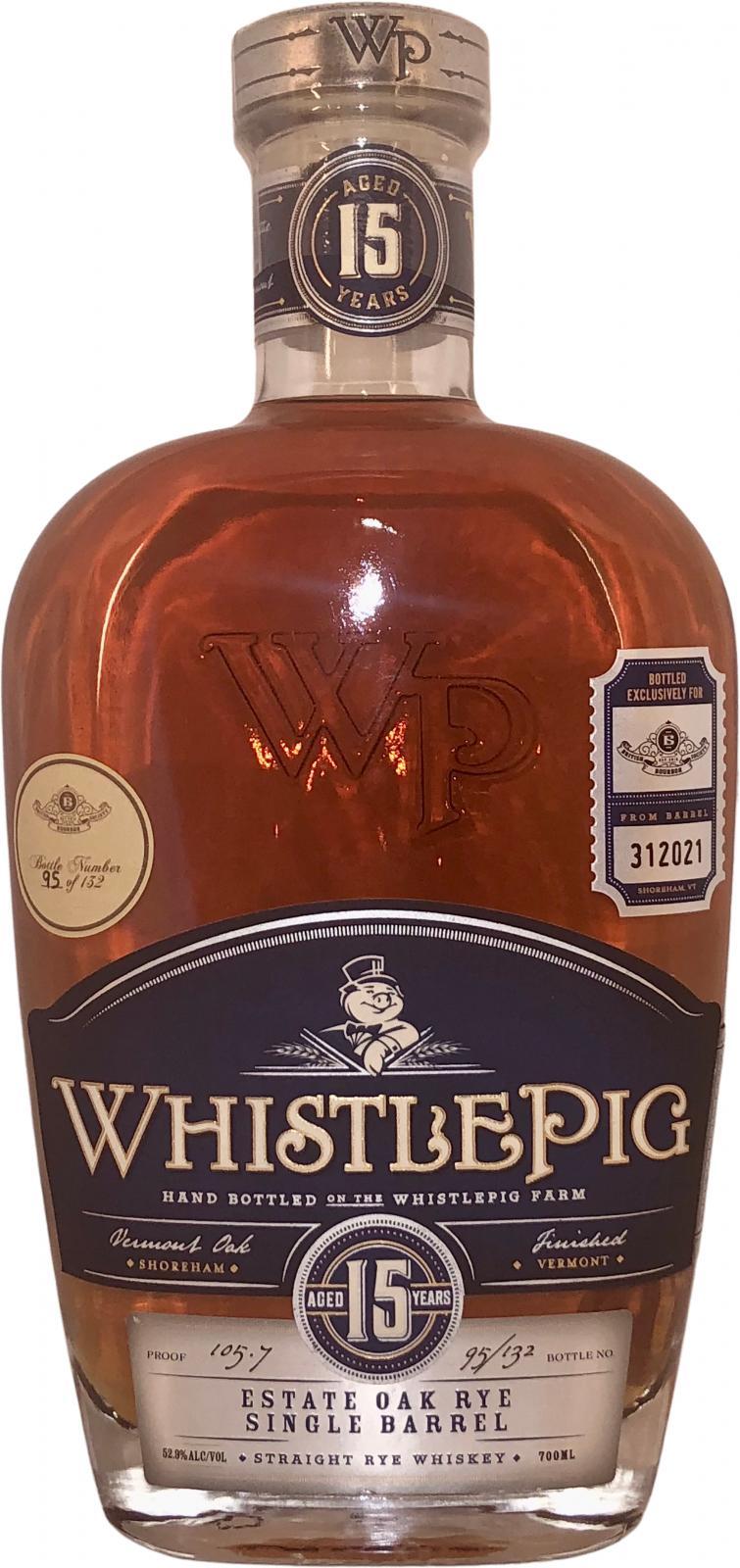 WhistlePig 15-year-old  Single Barrel