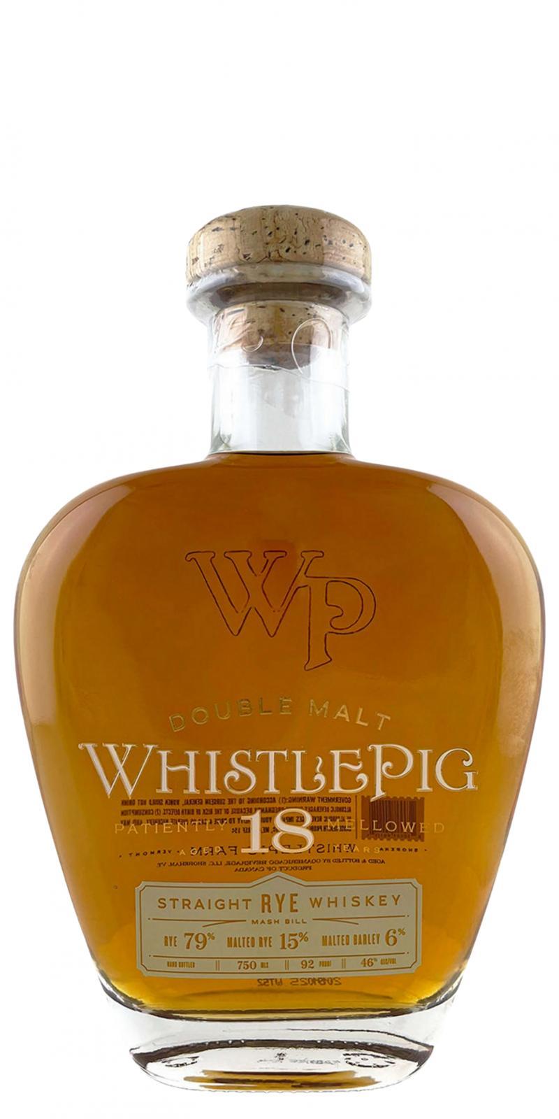 WhistlePig 18-year-old  Double Malt - Straight Rye Whiskey