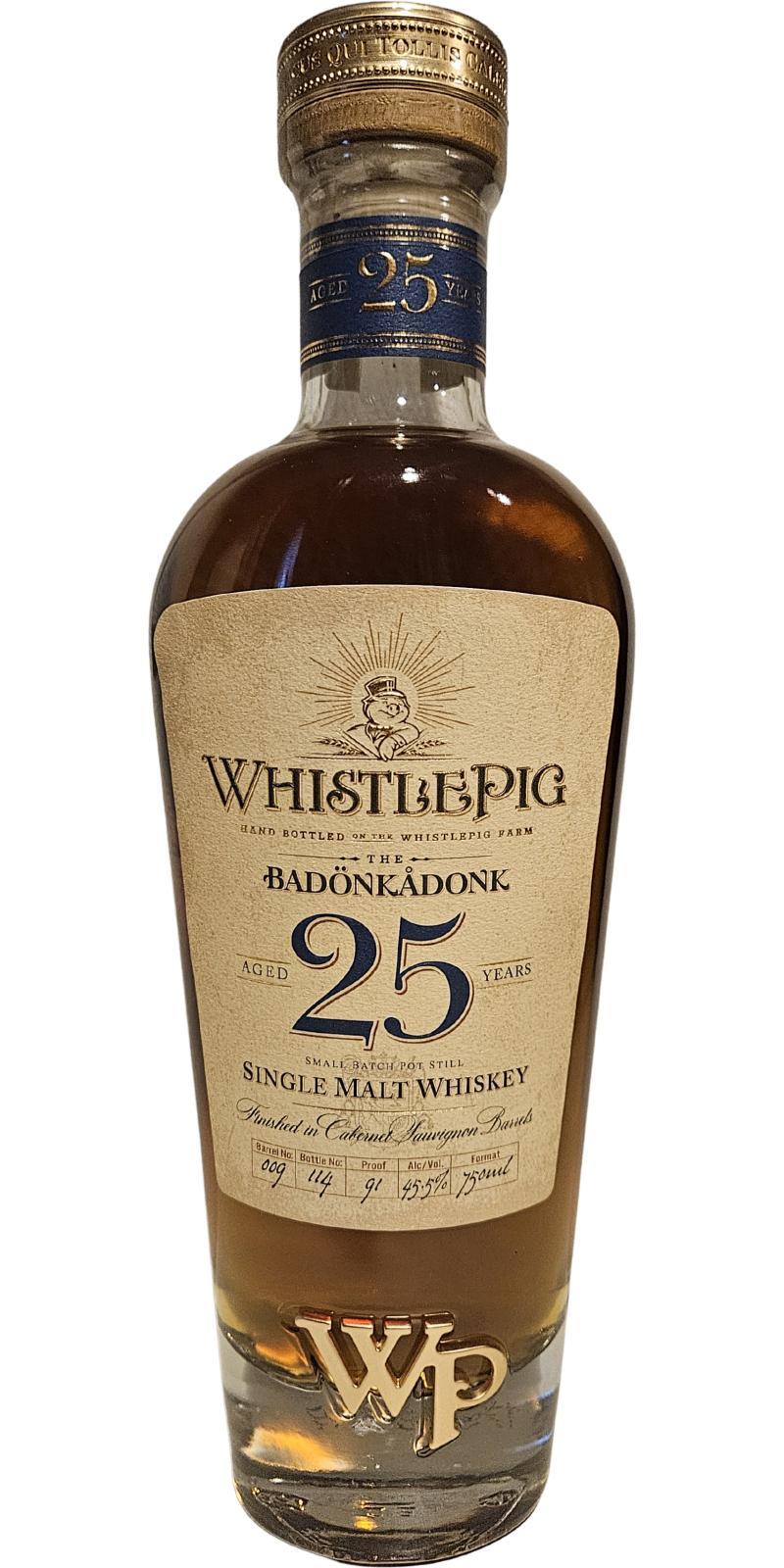 WhistlePig 25-year-old  The Bädonkådonk