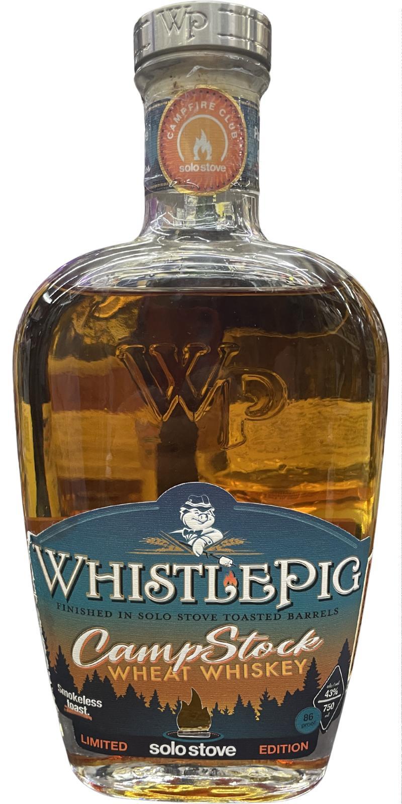 WhistlePig CampStock Wheat Whiskey  Solo Stove