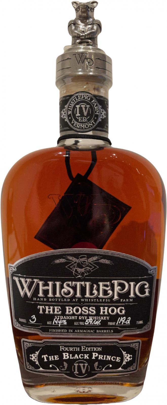 WhistlePig The Boss Hog - 4th Edition  The Black Prince
