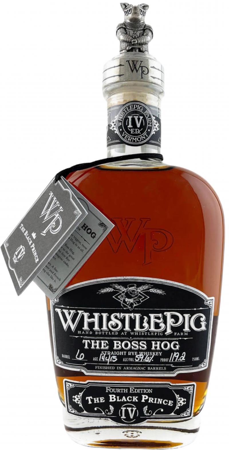 WhistlePig The Boss Hog - 4th Edition  The Black Prince