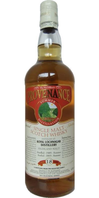 Royal Lochnagar 1985 McG  McGibbon's Provenance