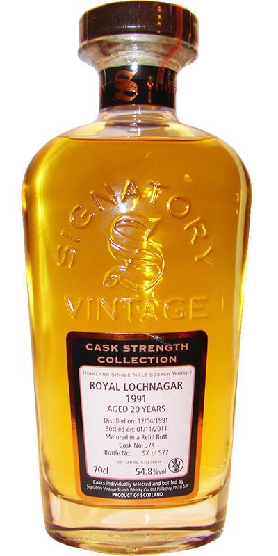 Royal Lochnagar 1991 SV  Cask Strength Collection