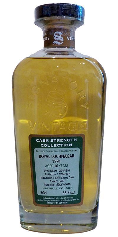 Royal Lochnagar 1991 SV  Cask Strength Collection