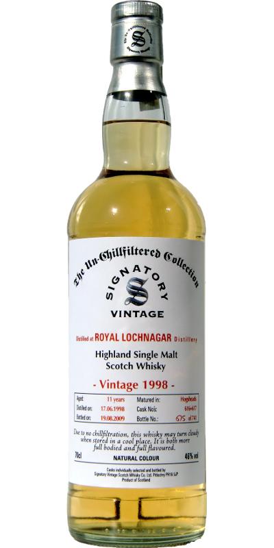 Royal Lochnagar 1998 SV  The Un-Chillfiltered Collection